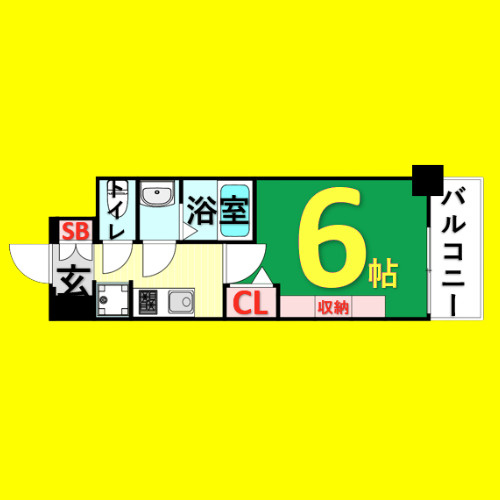 プレサンス名古屋ルクソリア　名古屋市賃貸　仲介手数料無料の間取り