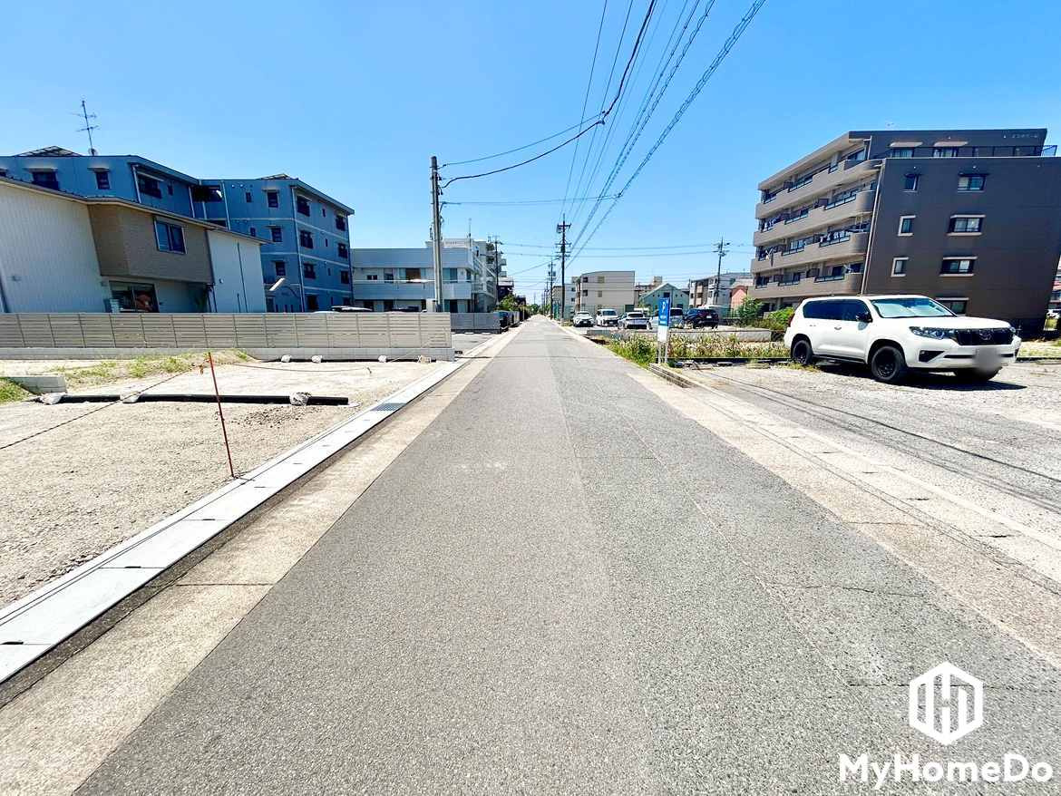 北区中味鋺　2期の前面道路含む現地写真