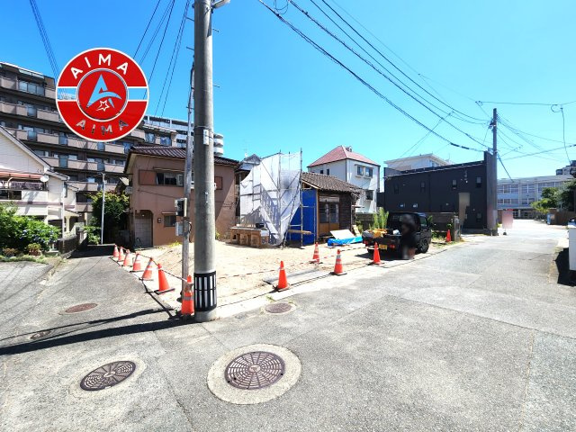 福岡市西区姪の浜3丁目第3-1区画（1号地）の前面道路含む現地写真|交通量も少ないです。