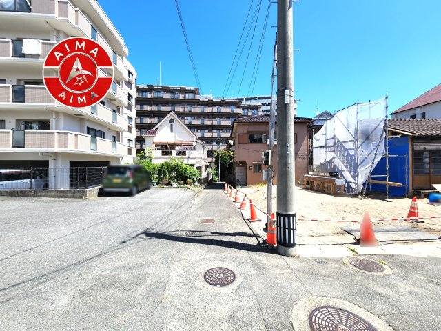 福岡市西区姪の浜3丁目第3-1区画（1号地）の前面道路含む現地写真|前面道路です。