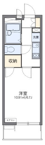 レオパレスソレアードⅡの間取り