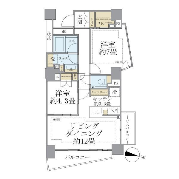 Ｂｒｉｌｌｉａ自由が丘の間取り