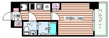 【間取り】 |  エグゼ大阪BAYCITY