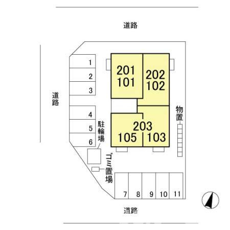 ベルフォーレ京ヶ峰の区画図