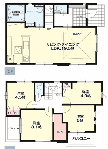 福岡市東区舞松原2期　２号棟の間取り