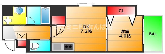 大阪市中央区東平１丁目の賃貸マンションの間取り|現状有姿