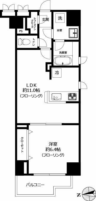 ハピネ蔵前鳥越の間取り