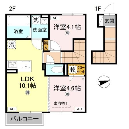 リアン平松 A棟の間取り