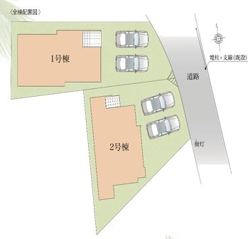 【区画図】 | 藤沢市片瀬6期 新築戸建 全2棟