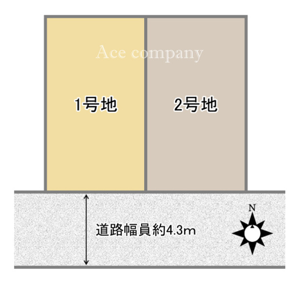 【区画図】 | 東大阪市南上小阪　【2号地/全2区画】 | 【全2区画】