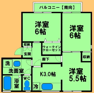【間取り】 | フレマリール塩澤 | 間取り図：反転タイプ