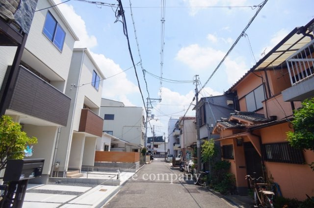 【前面道路含む現地写真】 | 東大阪市南上小阪　【1号地/全2区画】 | 【前面道路：幅員約4.37ｍ】