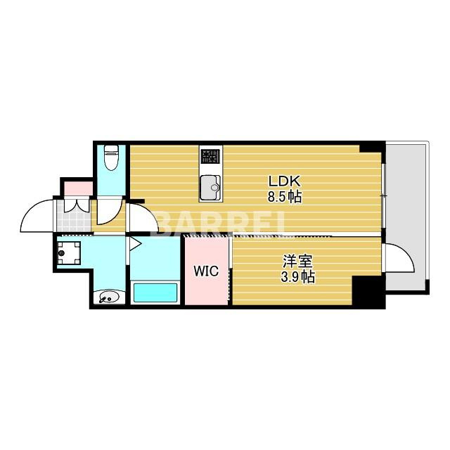 エステムコート新大阪ⅩⅦベイスの間取り