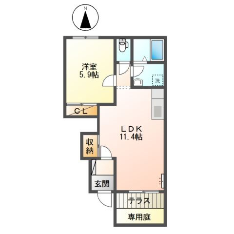 ディア　ベルジュの間取り