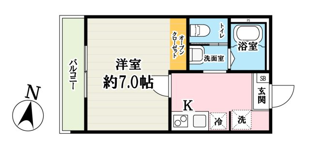 (仮称)キャメル吉川5Aの間取り