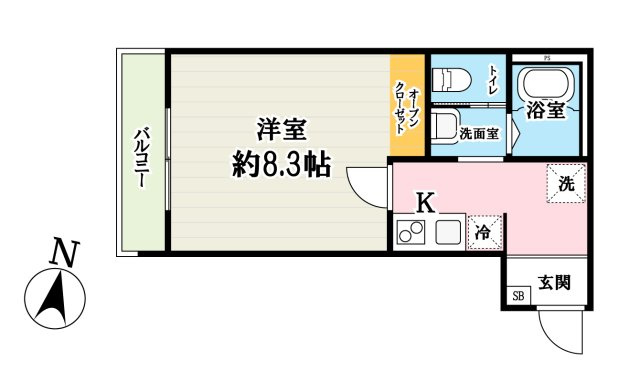 (仮称)キャメル吉川5Aの間取り