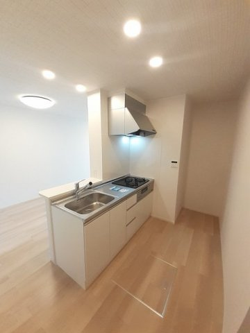 菊池市泗水町吉富のアパートのキッチン