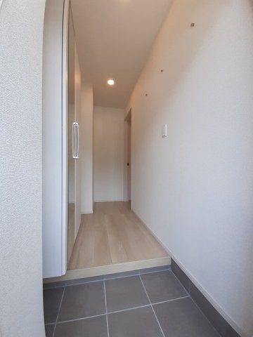 菊池市泗水町吉富のアパートの玄関