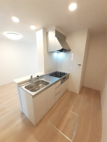 菊池市泗水町吉富のアパートのキッチン
