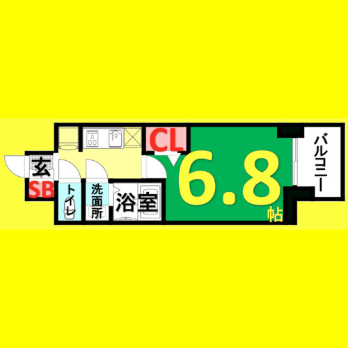プレサンス大曽根駅前ファースト　名古屋市賃貸　仲介手数料無料の間取り
