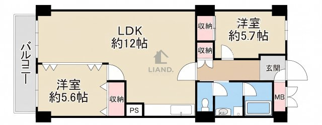 日商岩井今泉マンション　警固小学校区の間取り|日商岩井今泉マンション