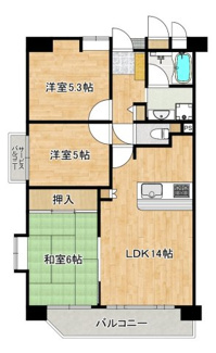 【間取り】 | ライオンズヒルズ堀上町 | 南東向きの角部屋！！日当り・通風良好です！ぜひ現地でお確かめください♪