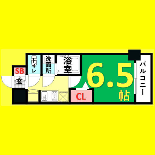 プレサンスNAGOYA本陣　名古屋市賃貸　仲介手数料無料の間取り