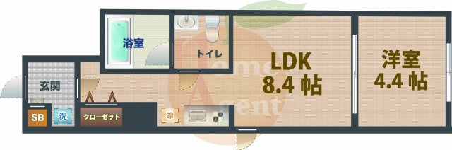 【間取り】 | aLATO杉並堀ノ内 | 1LDKのお部屋です。