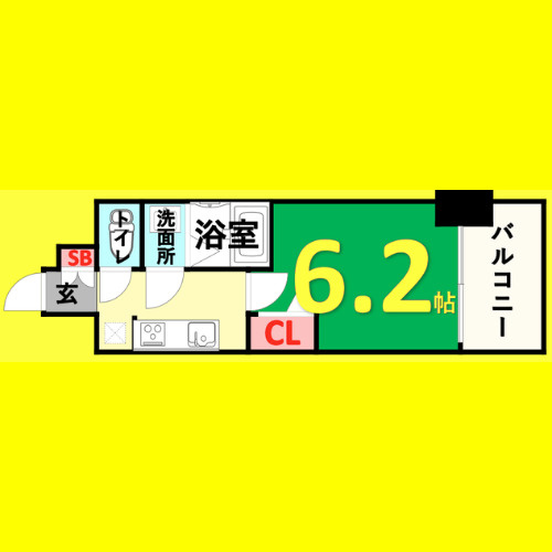 プレサンス太閤通ファシール　名古屋市賃貸　仲介手数料無料の間取り