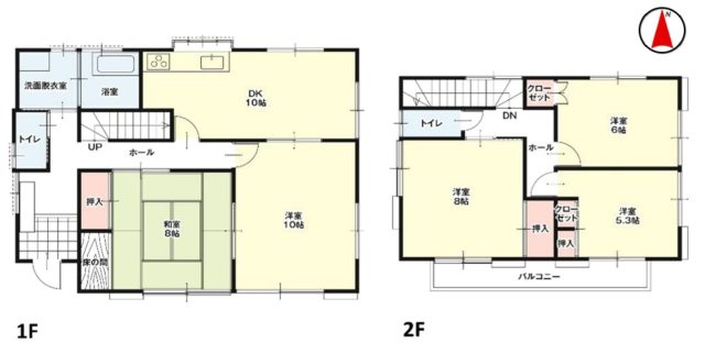 高崎市吉井町南陽台　中古住宅の間取り|5DK　建物面積35.12坪　リフォーム済！