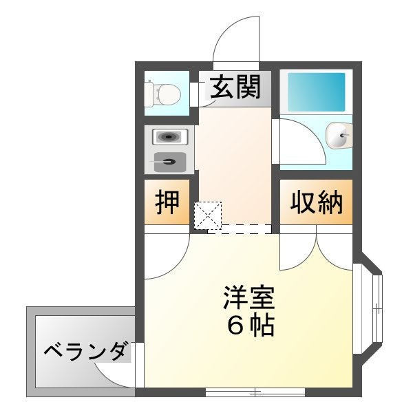 岡松ハイツの間取り