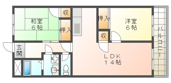 プレジオ王塚台の間取り