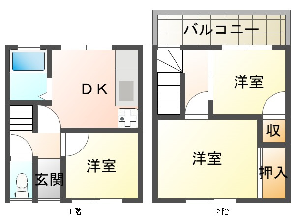 兵庫厚生年金住宅4号棟の間取り