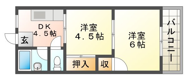 サンハイツ福田の間取り