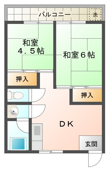 名谷マンションの間取り