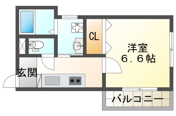 S.Apt.王居殿Ⅲの間取り