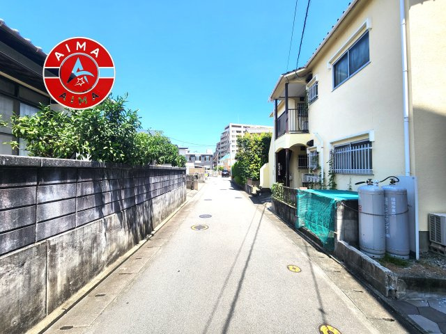福岡市博多区三筑2丁目第2-2区画（1号地）の前面道路含む現地写真|日当たり良好です。