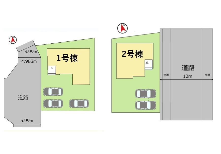 山形市鈴川町２丁目の新築一戸建の区画図|全体区画図