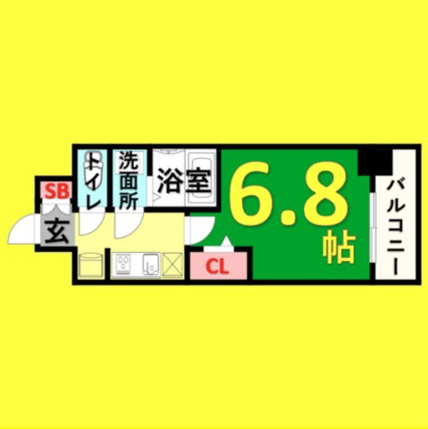 プレサンス名古屋駅ゲート　名古屋市賃貸　仲介手数料無料の間取り