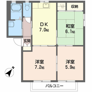 【間取り】 | グランシード加藤　A