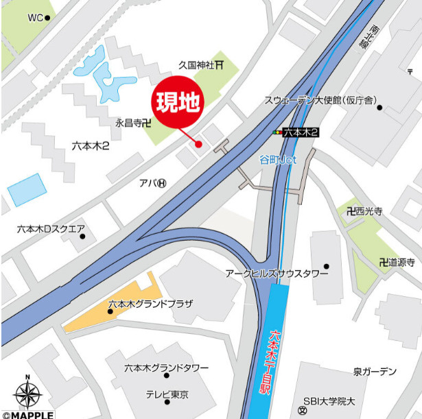 セントラルクリブ六本木Ⅱの地図