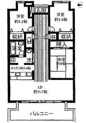 ペルル中山南参番館の間取り