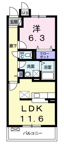 【間取り】 | パレス宮戸