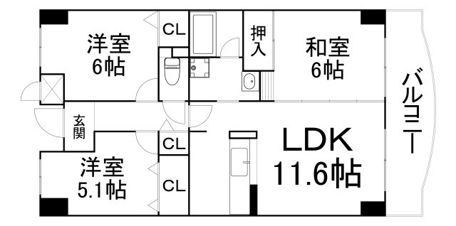 【間取り】 | グランドソーワ今福鶴見