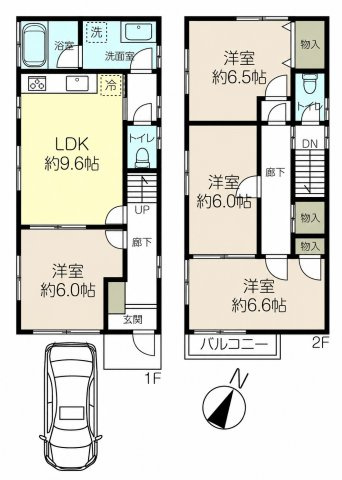 六甲台町 中古戸建の間取り