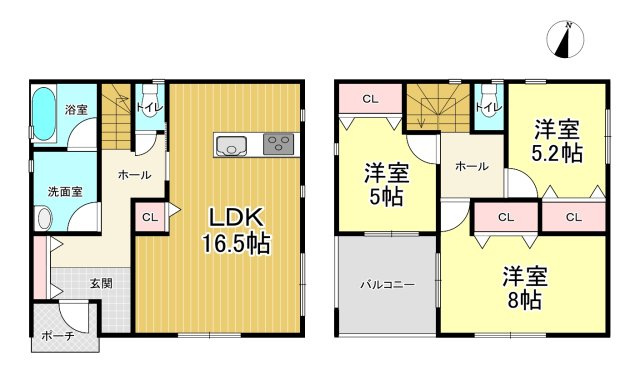 【間取り】 | クレイドルガーデン石巻市あゆみ野　第1　全５棟