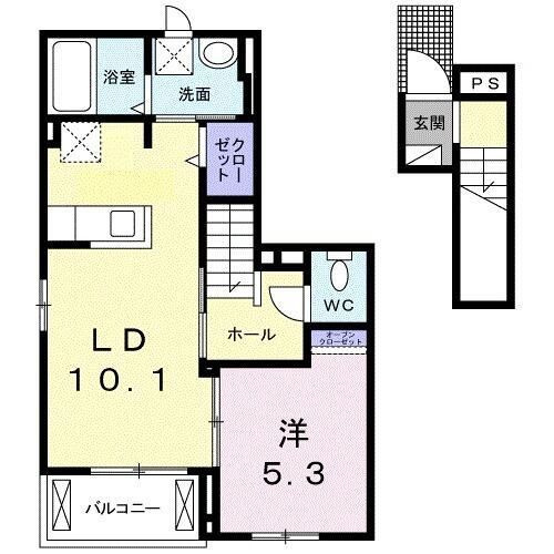 メゾン　ド　フルールⅡの間取り