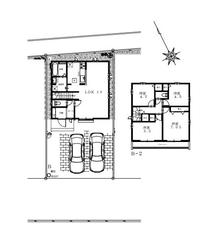 【間取り】 | 【間取り図：B号棟】開放感のある閑静な住宅街。陽当たりも良く、快適な暮らしを叶える住まいです。見学・ご相談はお気軽にお問い合わせください。