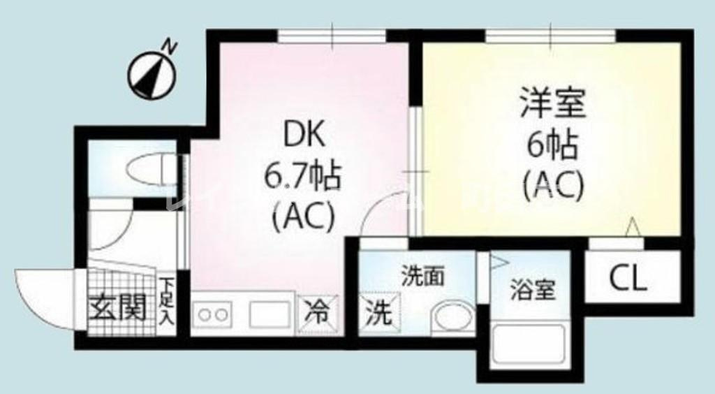 エスワンハイツ高ヶ坂※初期費用分割後払いサービス利用可能物件の間取り