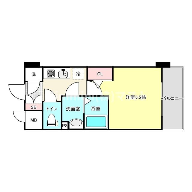 エスプレイス大阪城ＳＯＵＴＨの間取り